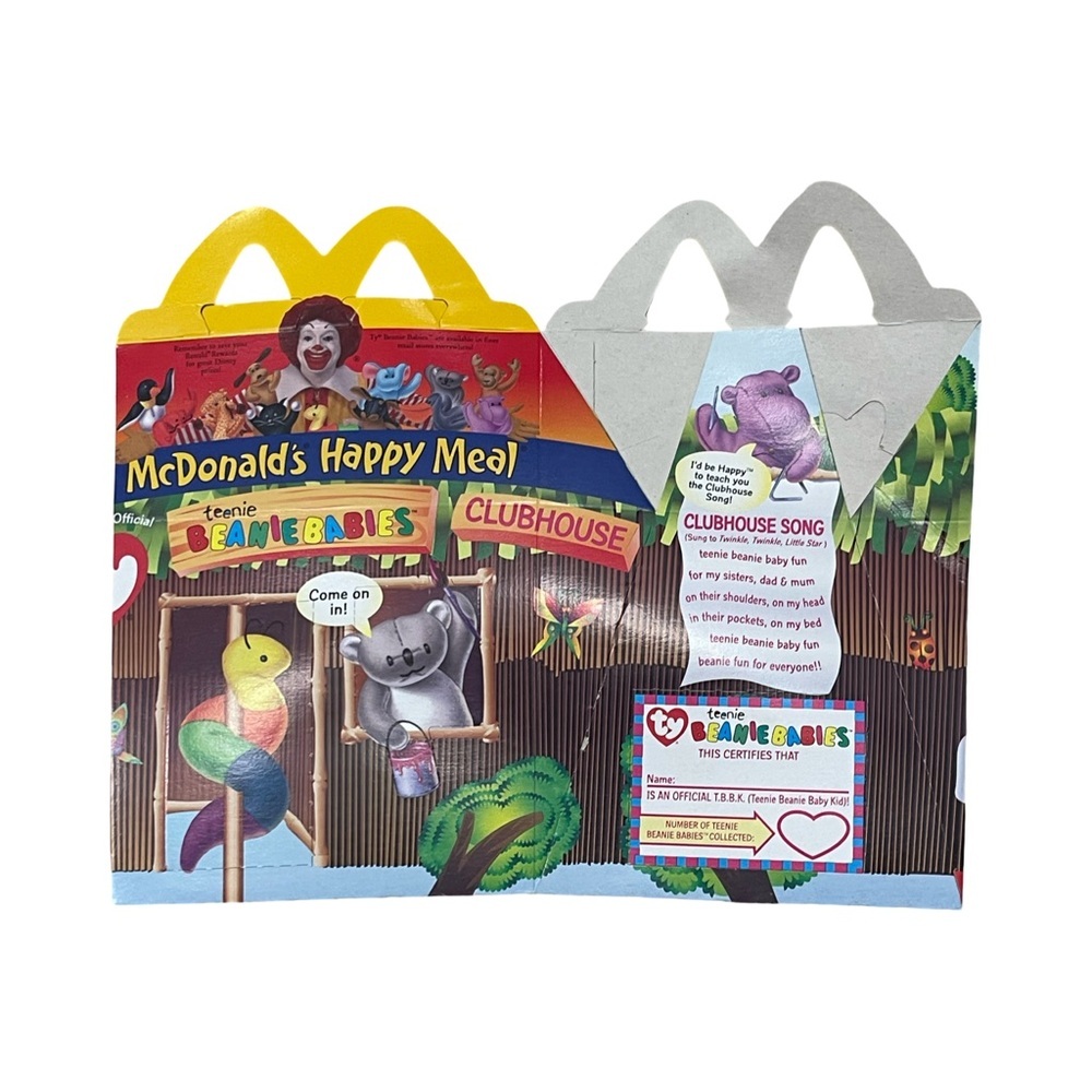 1999 McDonald's Happy Meal box designed for the Ty Teenie Beanie Babies promo